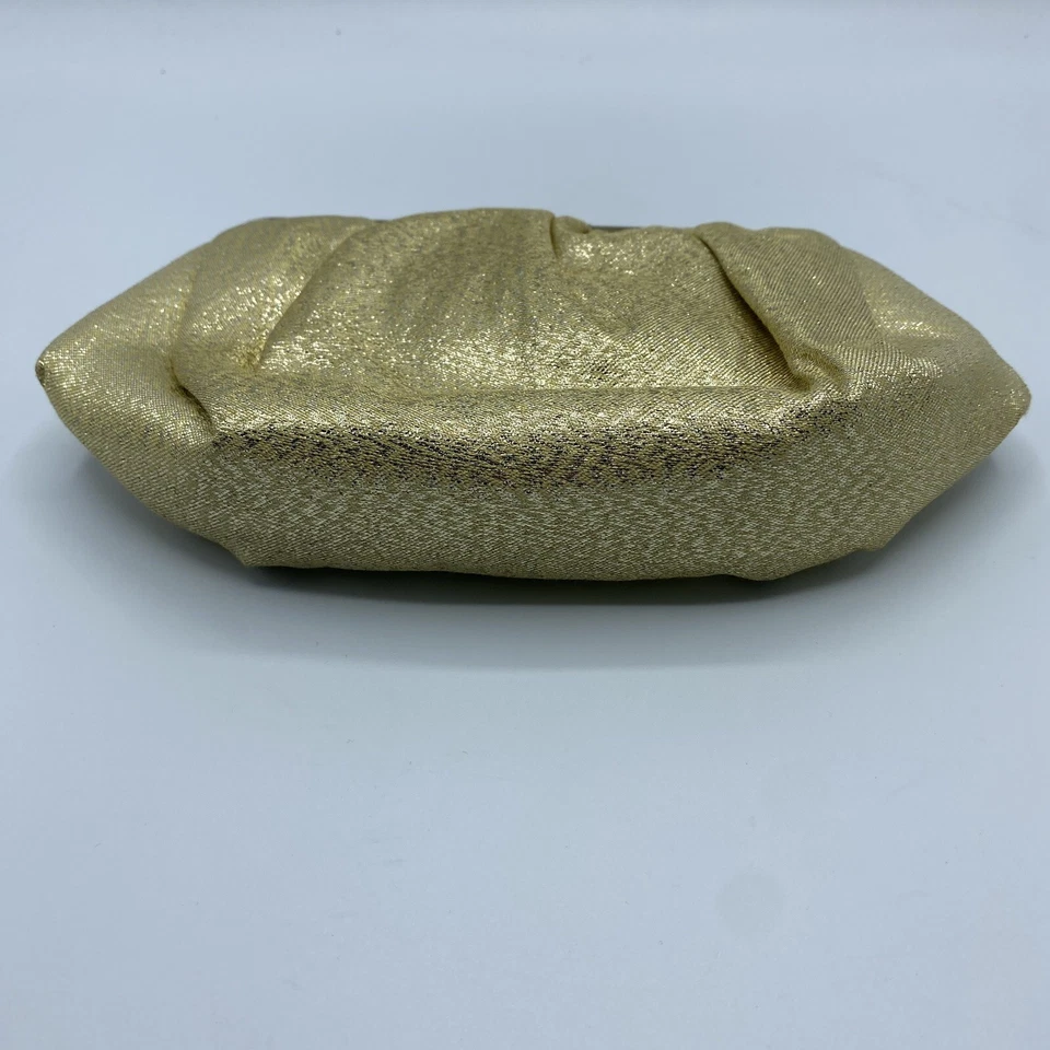 Bolso sin asas de noche vintage After Five By Land M tono dorado con monedero y cadena Foto 3 de 4