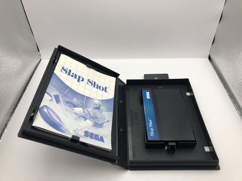 Slap Shot Sega Master System W/Manual Rare Blue Label Retro 1990 #1159 - Picture 4 of 13