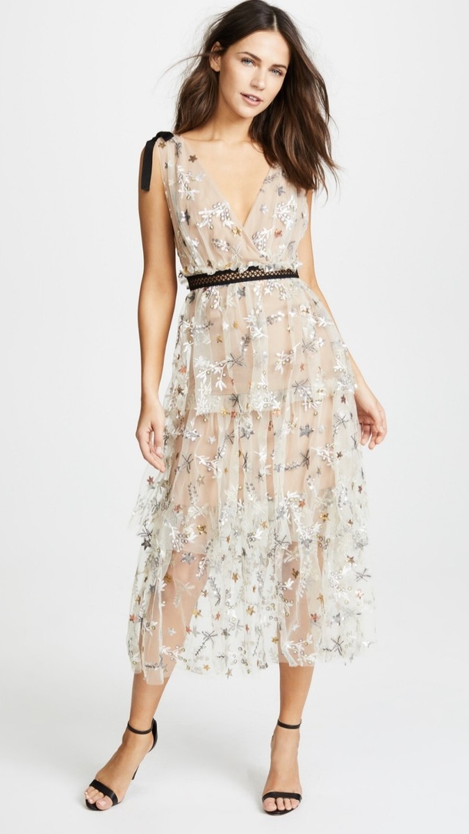 Self-Portrait star mesh midi dress 100% authentic brand new ask your size2461012 Self-Portrait star mesh midi dress 100% authentic brand new ask your size2461012