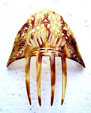 Victorian faux tortoiseshell Spanish hair comb - NO US IMPORT FEES
