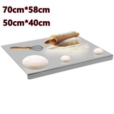Large Stainless Steel Cutting Chopping Board Dough Meat Bread Kitchen Worktop