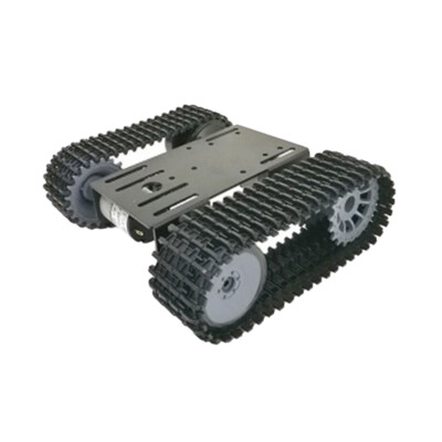 Panzerspielzeug Chassis Smart Robot Tank Car Kit für   Zubehör-Schwarz