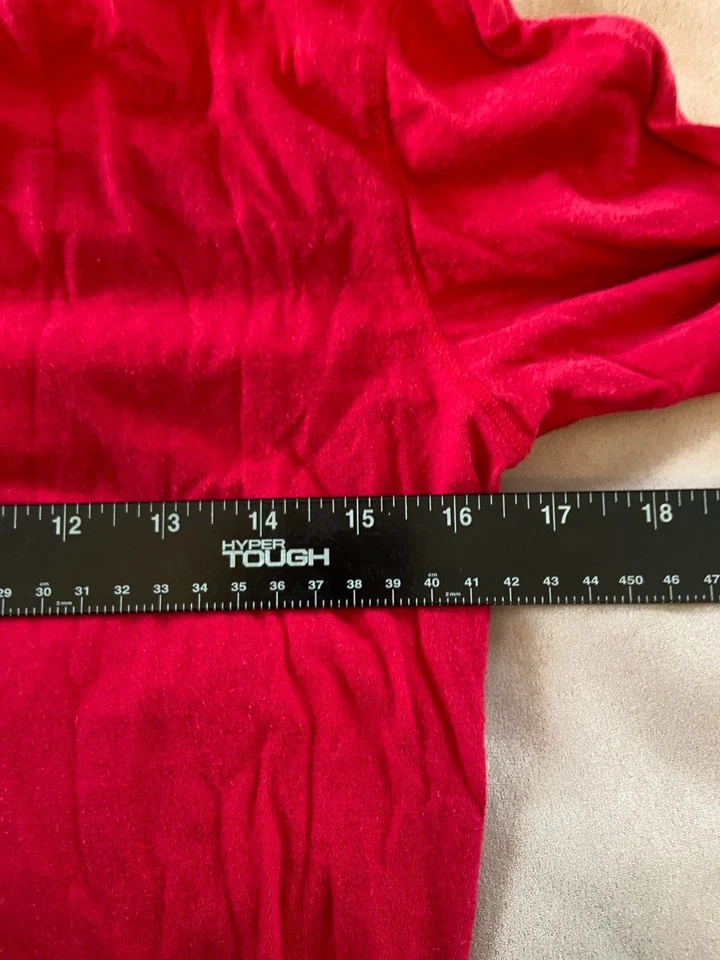 Xhilaration Sleepwear Women's Solid Red Long Sleeve Pajama T Shirt Size L - Image 4 of 4