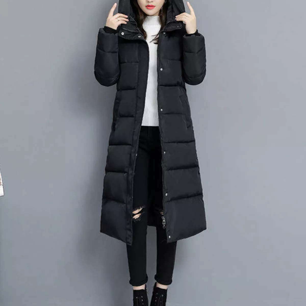 Grey bubble hotsell coat womens