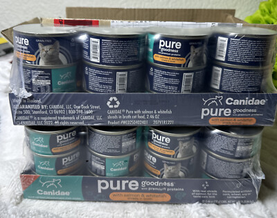 Canidae Pure With Salmon Whitefish Shreds In Broth Cat Food (24x