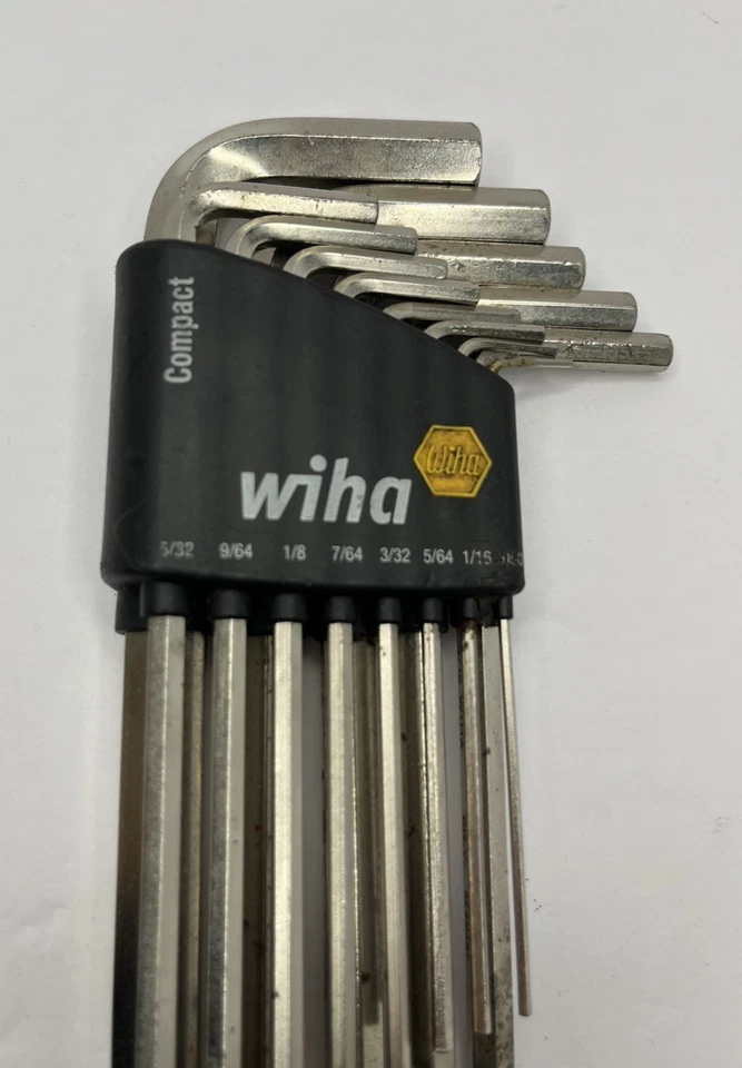 Wiha Tools SAE Allen Hex Wrench #35295 Set Nickel Plated 13pc Set Plastic Holder - Image 3 of 4