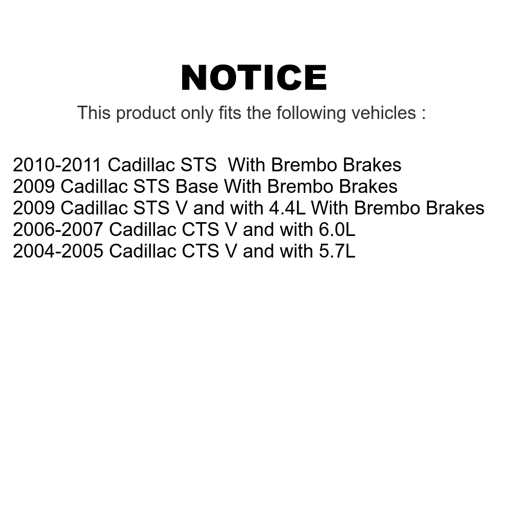 Front Rear SemiMetallic Brake Pads And Parking Shoes Kit For Cadillac