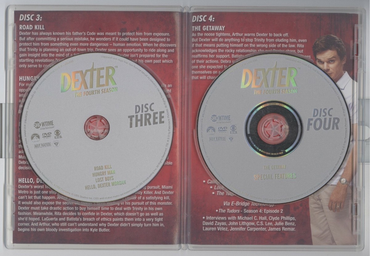 Dexter Season 4 (2009 4-Disc DVD) Michael C Hall Jennifer