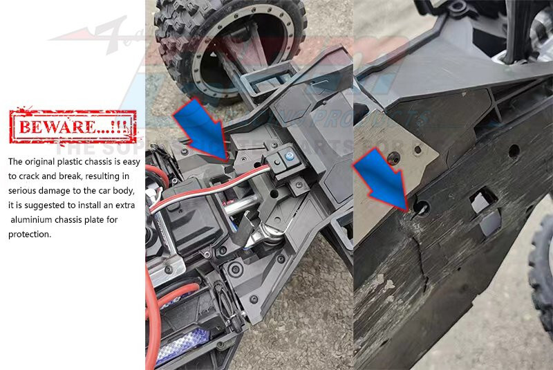 Set Cinghia Batteria In Alluminio Blu GPM Racing Per Traxxas XRT (modello XRT0126A-B). Nuovo. - Foto 3
