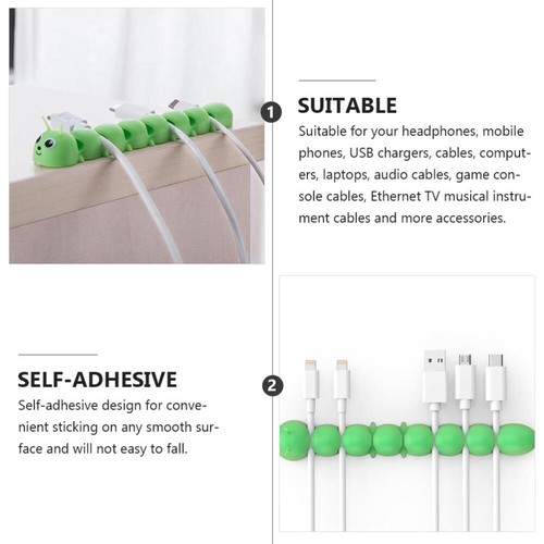Caterpillar Cable Manager Durable Wire Organizer Adorable Wrapper - Afbeelding 10 van 12