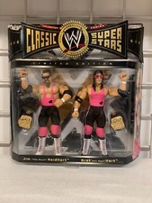JAKKS PACIFIC WWE CLASSIC SUPERSTARS  JIM THE ANVIL NEIDHART BRET  HART  #J