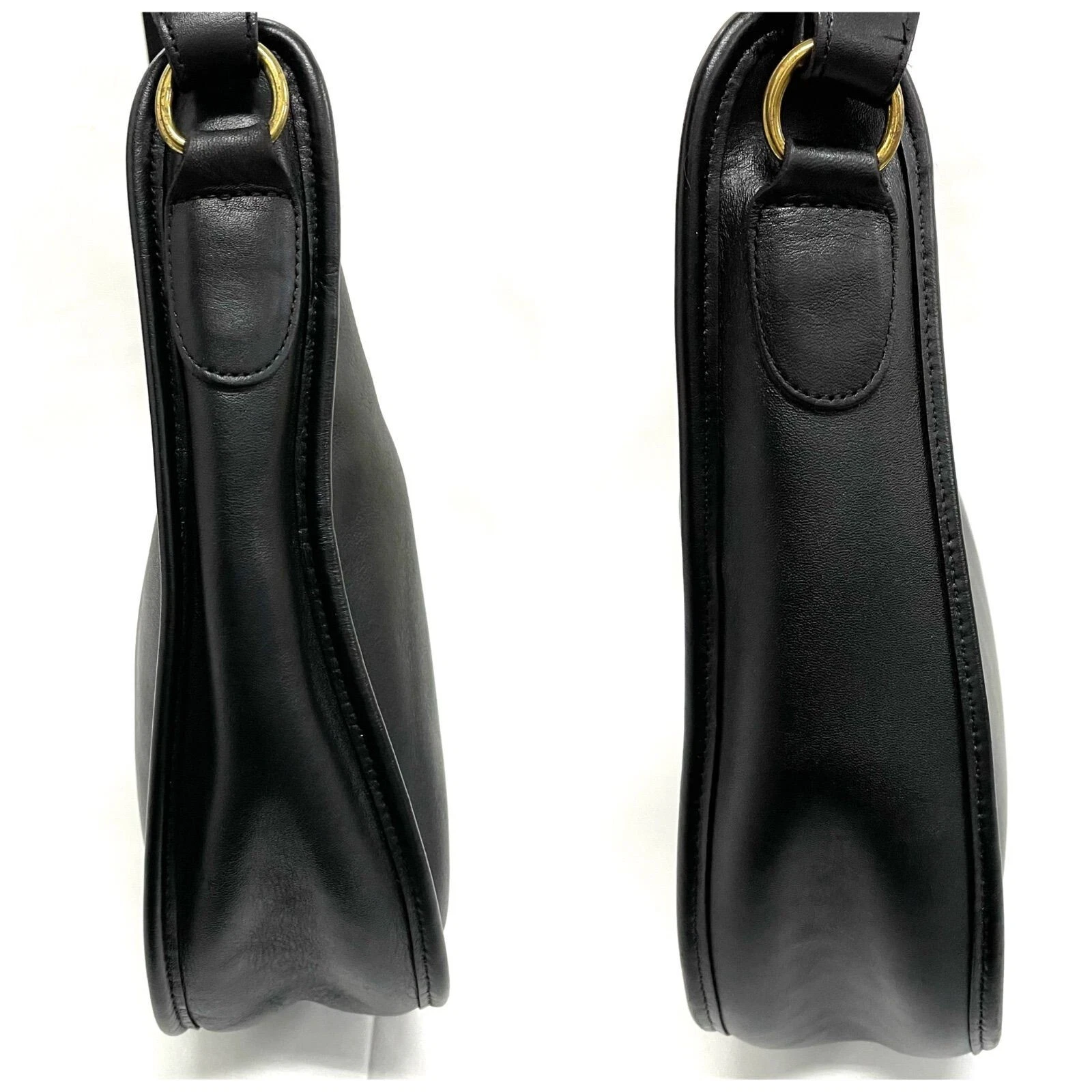 Vecchia borsa a tracolla Coach 9920 in pelle nera GIAPPONE USATA