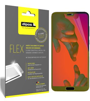 3x Schutzfolie für Huawei P20 Pro Folie, 100% Displayabdeckung, dipos Flex