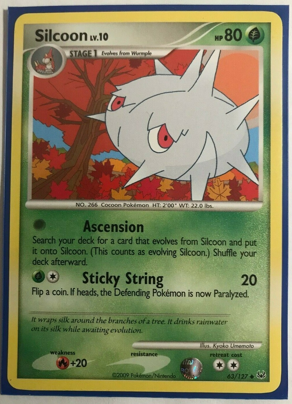 Pokemon Single Card Platinum Base Set Silcoon 63/127 Uncommon NM/M Condition