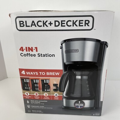 #ad #ad BLACK AND DECKER 4 in 1 Coffee Maker 5 Cup Black CM0750BS $19.82