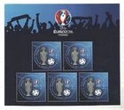 FRANCE 3D SOUVENIR SHEET UEFA EURO 2016 MNH ** Date of issue 19/05/2016 (5 x 2€)