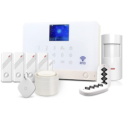 WiFi/GSM Dual Network 10-Piece Alarmanlagen-Set für Zuhause, kabellos, Diebstahl