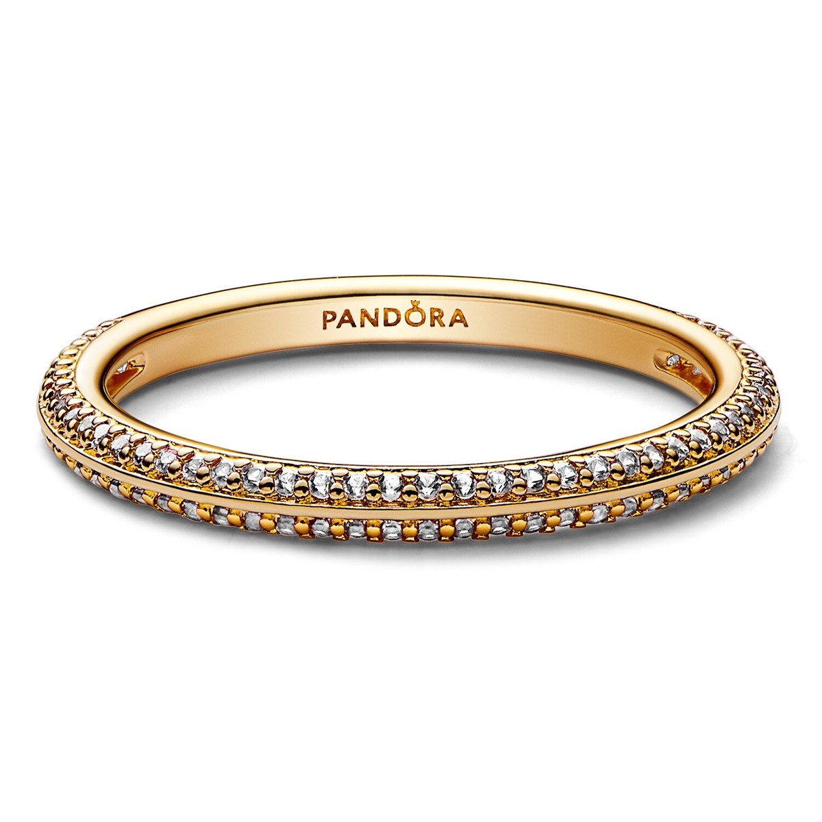 PANDORA Jewelry Women's Gold Tone Pavé Ring 169679C01