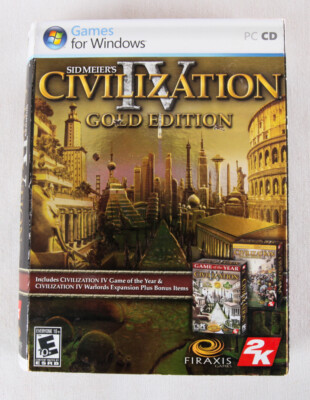 Sid Meier's Civilization IV Gold Edition, PC CD ROM Game, Missing Map