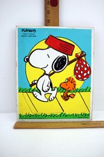 Vintage 7 Piece Wooden Puzzle 1965 Snoopy Come Home w/Woodstock 230-19