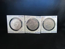 3 Coin Lot Of Silver Mexico AU/BU 1 Peso Coins - SEE DESCRIPTION FOR THE DETAILS