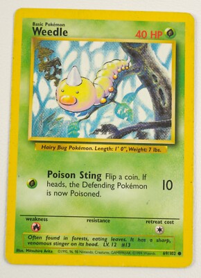 Weedle 69/102 Pokemon Card Base Set | eBay