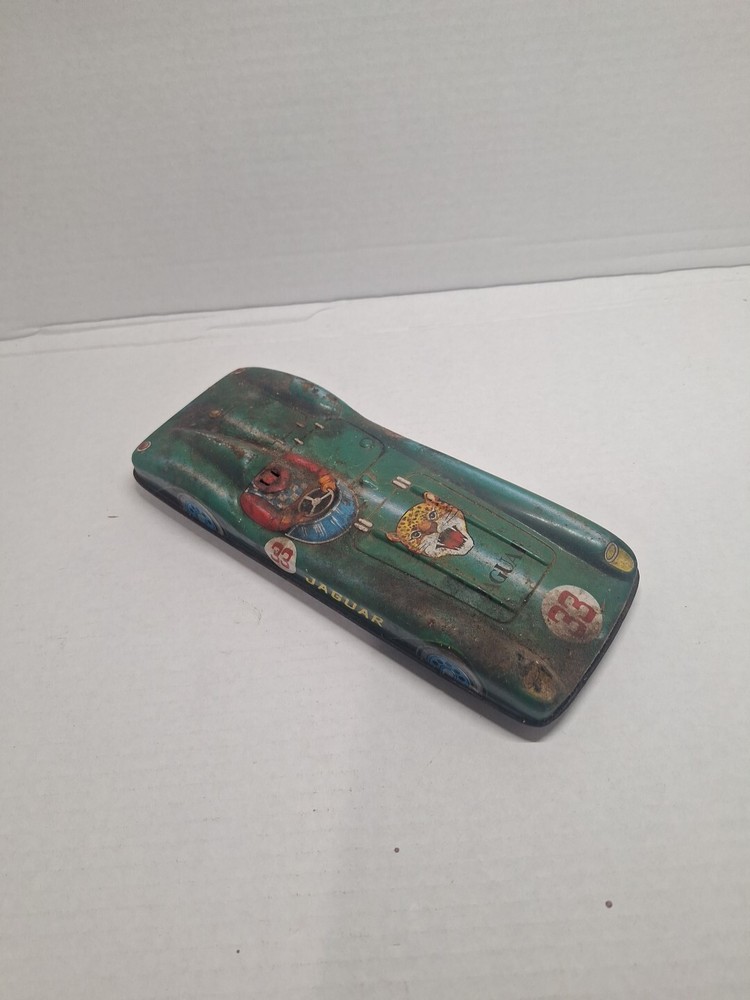 Vintage Tin Litho Race Car 1960s From Japan