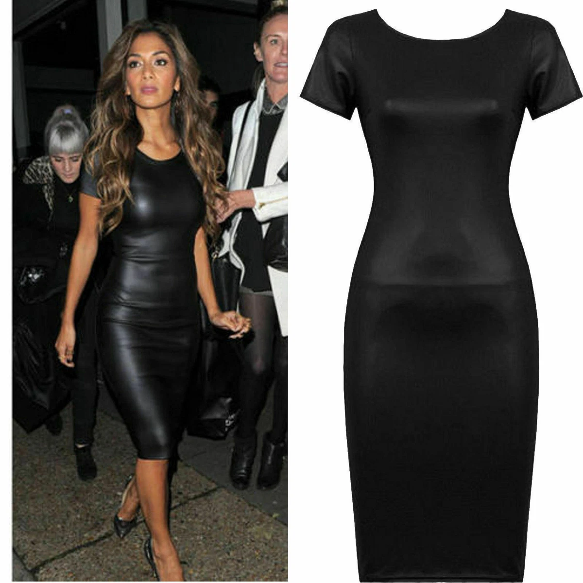 Faux leather dress size 18 cheap