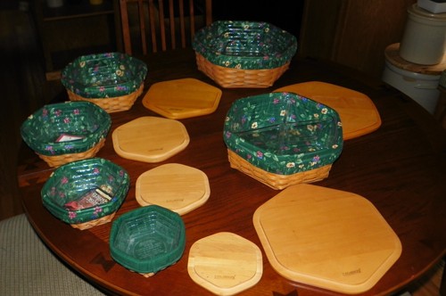LONGABERGER GENERATIONS BASKETS 7" 8" 9" 11" 13" PLUS SAGE - Picture 2 of 2