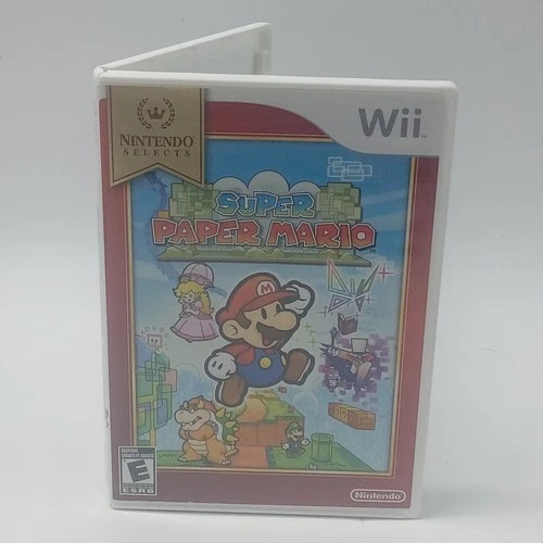 Nintendo Wii Super Paper Mario Nintendo Selects Edition CIB With Inserts Untest