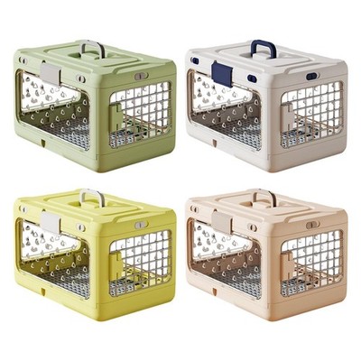 Folding Puppy Crate Portable Dog Kennel Cat Transport Box Cat Travel Cage for