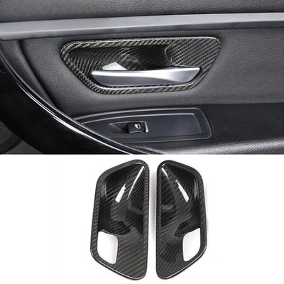 Real Carbon Fiber Door Handle Bowl Trim For BMW 3 4 Series F30 3GT 2013-19 2Door