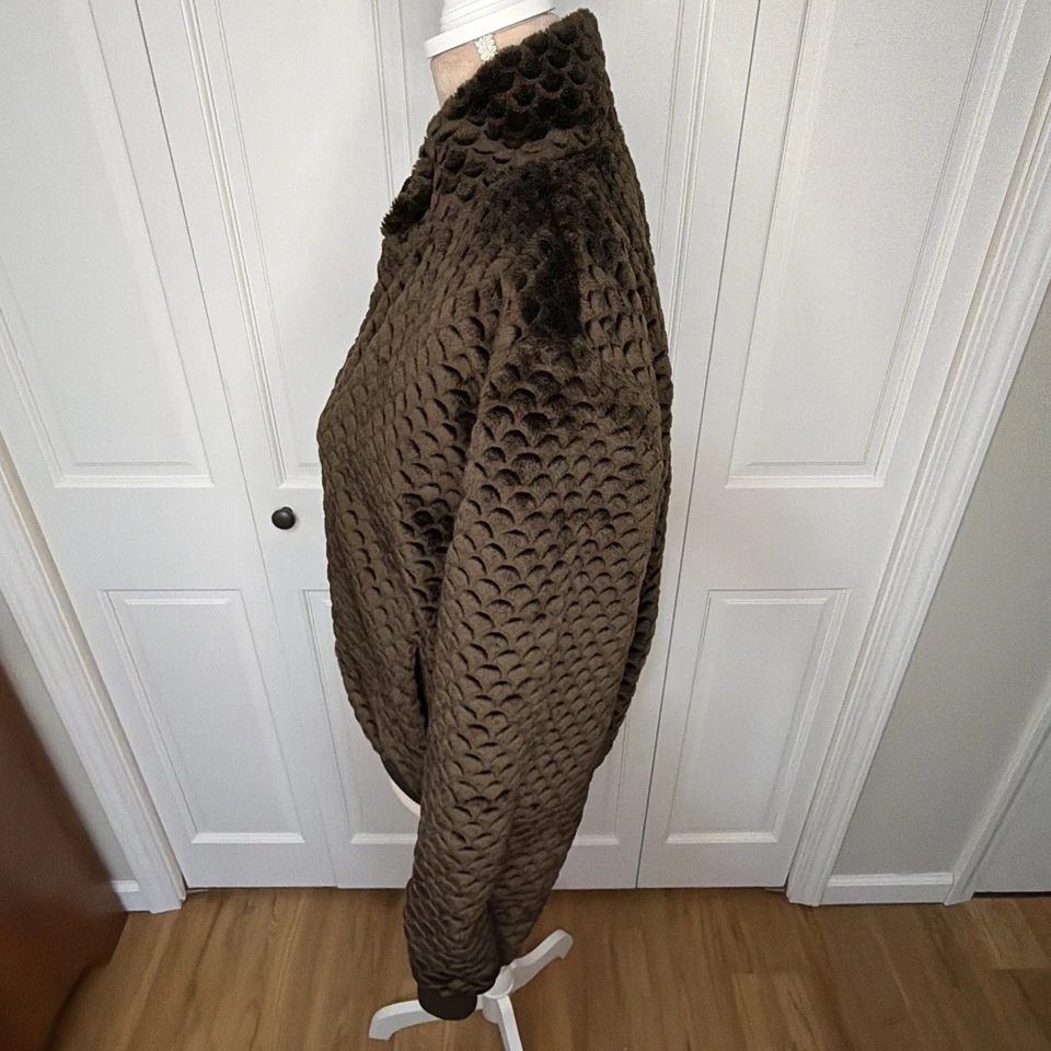 St. John Collection By Marie Gray Fur Coat Jacket Large Chocolate Brown Glam New - Image 3 of 4