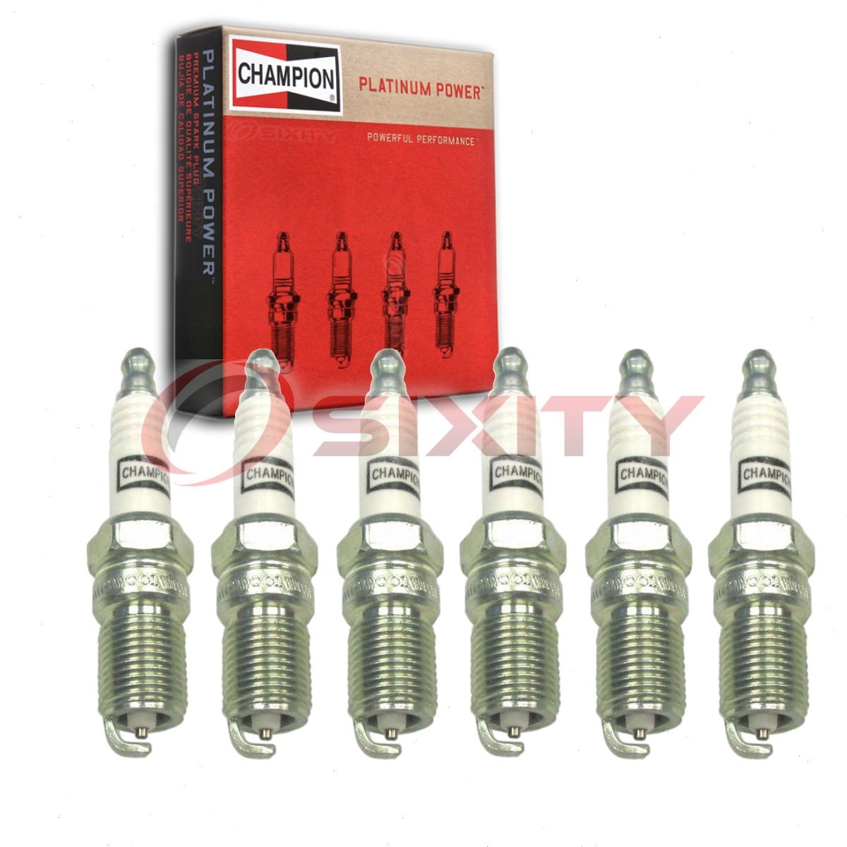6 pc Champion Platinum Spark Plugs for 1997-2000 Mazda B4000 4.0L V6 vc