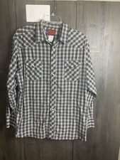 Vintage Rustler USA MADE Mens Pearl Snap Western Shirt Long Sleeve Pockets XXL