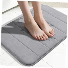 Memory Foam Bath Mat, Super Soft Absorbent Bathroom Rug Non 31.5" X 20" Grey