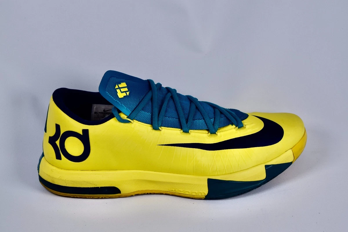 Nike KD VI Sonic Yellow Basketball Shoes - Men\'s Size 9 - 599424-700 Kd Yellow Blue Nike KD Seat Pleasant Men main image 3