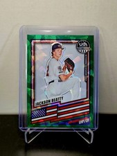 JACKSON BEATTY 2026 Stars & Stripes Prizm ⚾️ #71 GREEN CRACKED ICE SSP #'d /25