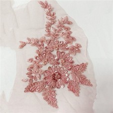 3D Beaded Floral Applique Sequin Lace Motif 11 Colours for Wedding Evening Wear