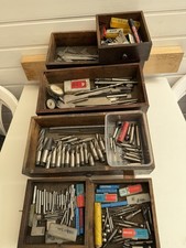 Vintage Machinist Tool Chest Job Lot Newall Victor Presto Taps Reamers Gauges