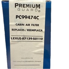 Cabin Air Filter  Premium Guard  PC99474C