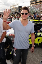Nick Lachey is sighted at NASCAR Sprint Cup Series Ford 400 RACE a- Old Photo 7