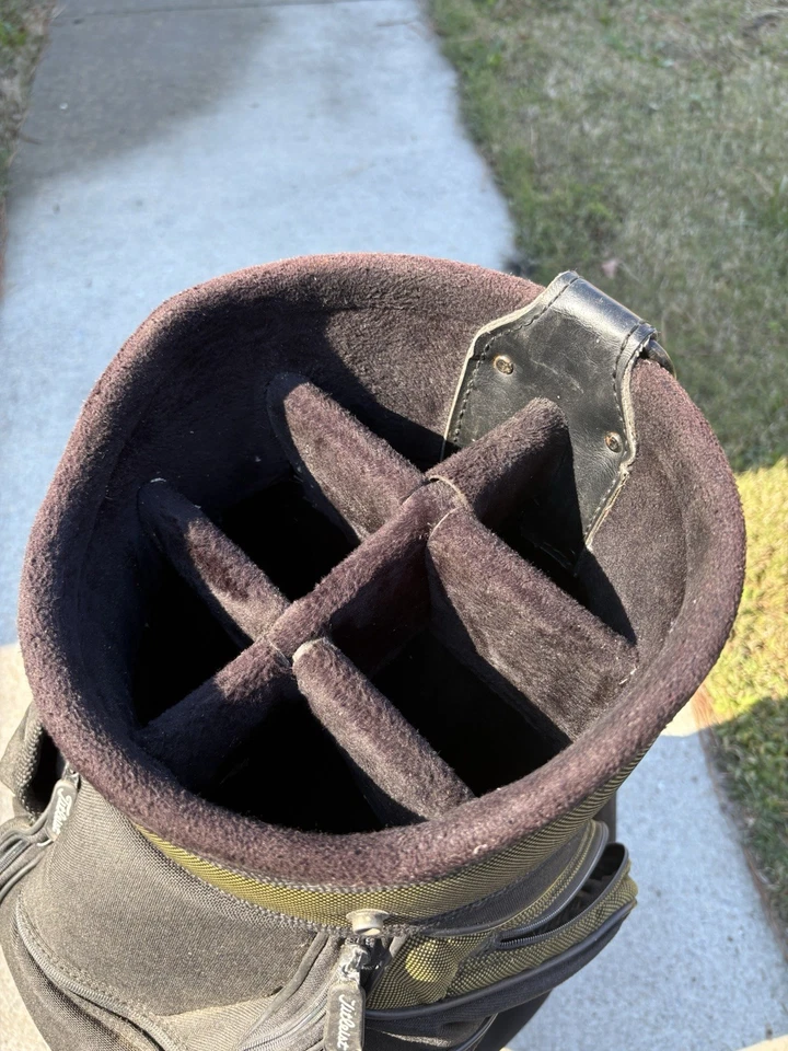 Vintage Titleist Golf 5 Way Cart Bag Black And Green - Image 3 of 3