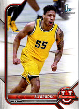 2022 Bowman University Eli Brooks #72 RC Rookie Card. rookie card picture