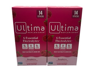 Ultima Replenisher Daily Electrolytes Drink Mix RASPBERRY - 28 Stickpacks - NEW