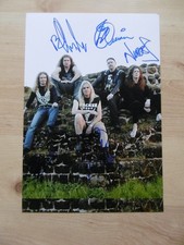 Saxon band autographs signed 20x30 cm picture