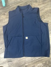 Carhartt Men's Modern Fit Soft Shell Vest Navy Blue Sz Men  s X Large NWOT
