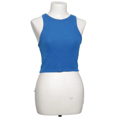 Bershka, Tank­top, Größe: M, Blau, Einfarbig, Rippenstrick, Damen #UY2