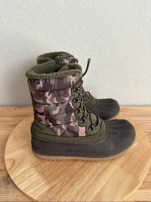 Totes Big Kid Boys Cypress Waterproof Insulated Flat Heel Winter Boots, Sz 2M