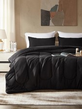 SLEEP ZONE 3 Pieces Jersey Knit Bedding Sets with 1 Comforter and 2 Pillow Sh...